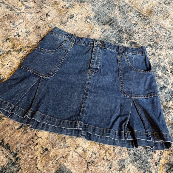 Lacoste Dresses & Skirts - LACOSTE Denim Pleated Pocket Mini Skirt 40